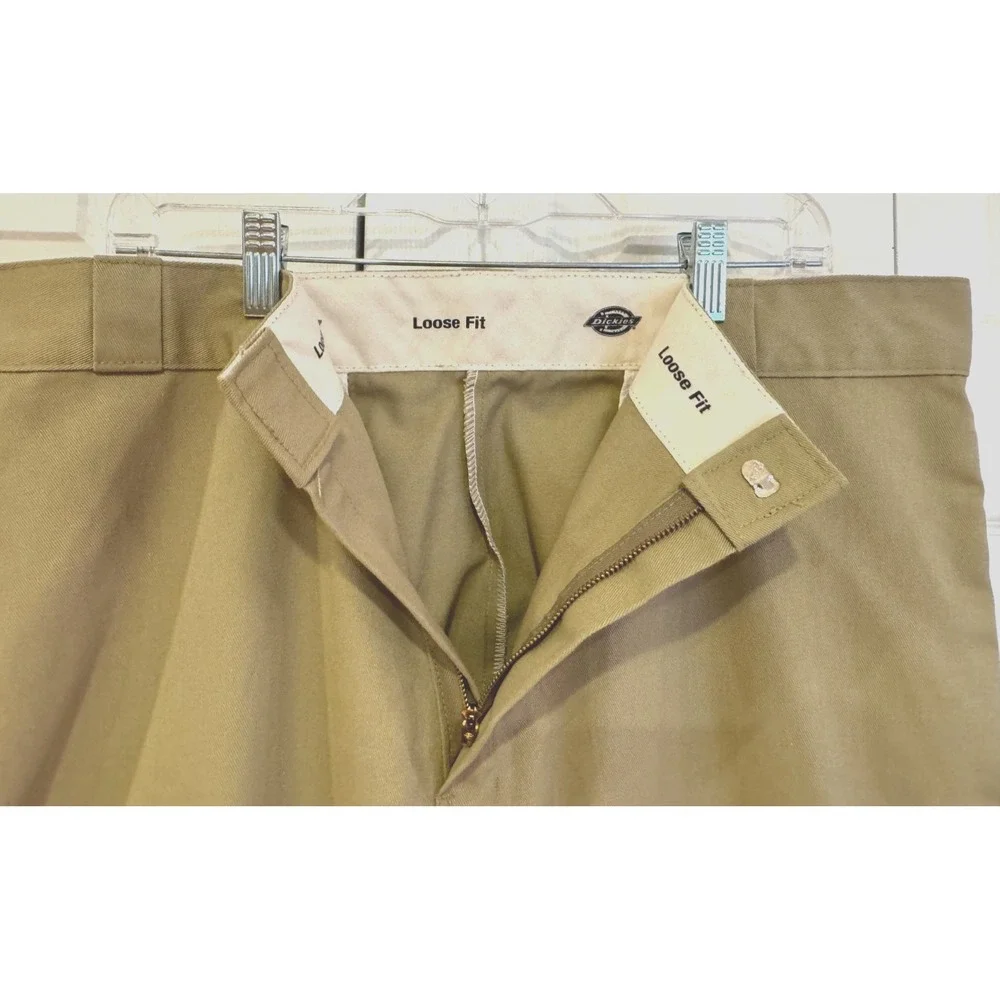 Dickies Loose Fit Double Knee Work Pants in Khaki Men's Size 40 X 30